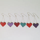 Enameled Love Earrings at alishamerrickart