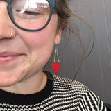 Enameled Love Earrings at alishamerrickart