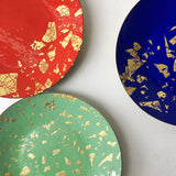 Gold Leaf Enamel Bowl