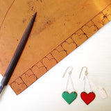 Enameled Love Earrings at alishamerrickart