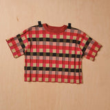 Anni Grid Plaited Tee - Solar Flare