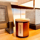 Sandalwood Scented Candle - Wood