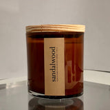 Sandalwood Scented Candle - Wood