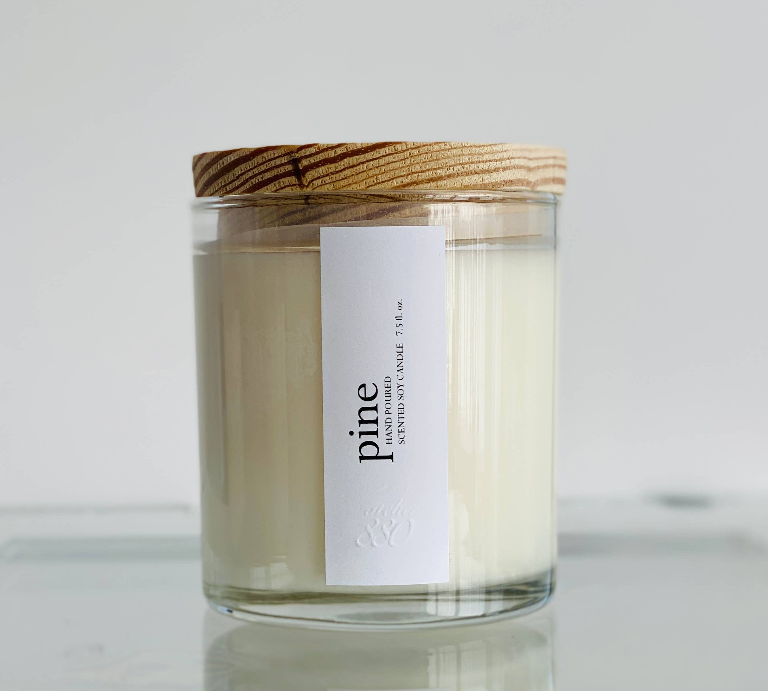 Pine Scented Soy Candle | Eucalyptus Herbal