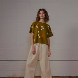 Albers Short Sleeve Sweater Tee - Avocado