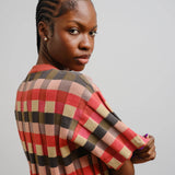 Anni Grid Plaited Tee - Solar Flare