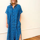 Elise Indigo Dot Dress