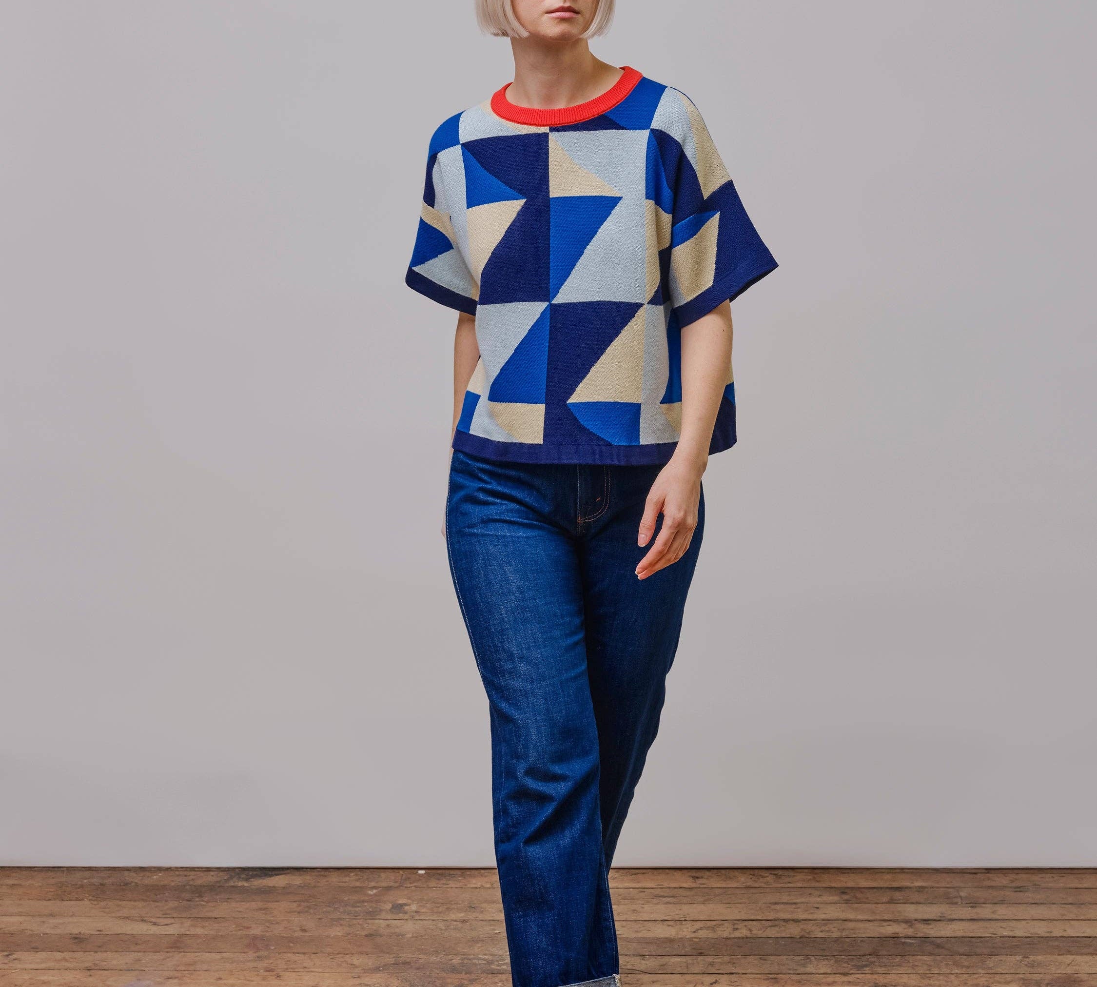 Calder Sweater Tee - Jacaranda