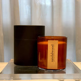 Sandalwood Scented Candle - Wood